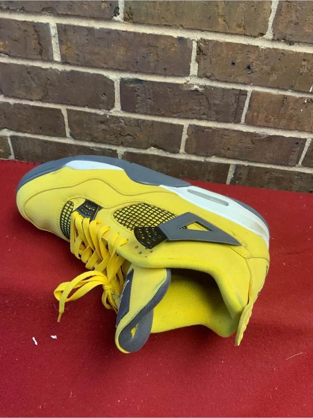 Jordan Bright Yellow and Gray Retro Sneakers